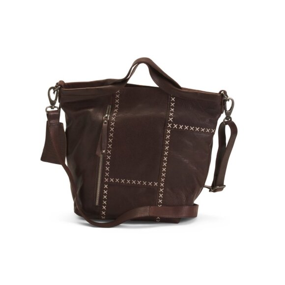 LATICO Brown Leather Frankie Convertible Tote
